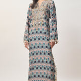 Mahsa Indigo Silk Kaftan