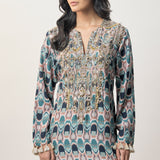 Mahsa Indigo Silk Kaftan