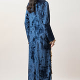 Tara Navy Velvet Kaftan