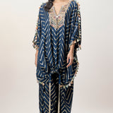 Raniya Navy Silk Co-ord Set
