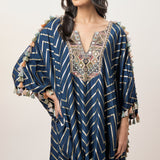 Raniya Navy Silk Co-ord Set