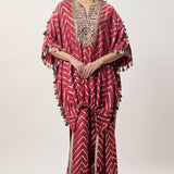 Raniya Cranberry Kaftan Set