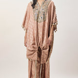 Sanaz Coral Silk Co-ord Set