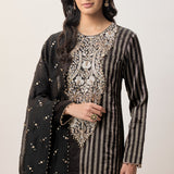 Sabil Black Stripe Kurta Set
