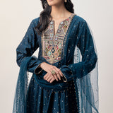 Zarrin Navy Anarkali Set