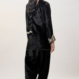 Ziba Black Velvet Kurta Set