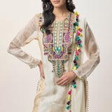 Shirin Off-White Kurta Set