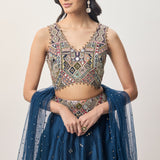 Mahnaz Navy Lehenga Set