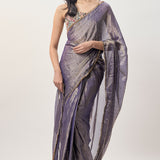 Niusha Purple Pre-Stitched Saree