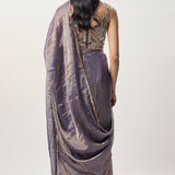 Niusha Purple Pre-Stitched Saree