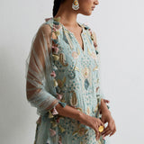 Sea Blue Georgette Sharara