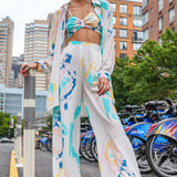 Willow Crepe Shirt Jacket with Bustier and Pallazo