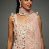 Rose Pink Kurta With Sharara & Dupatta
