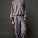 Grey Soft Linen Top & Jogger Pant