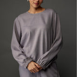 Grey Soft Linen Top & Jogger Pant