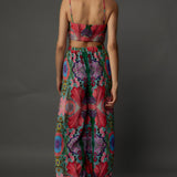 Red Enchanted Print Bow Tube & Palazzo Pant