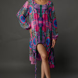 Pink Enchanted Print Crepe Top