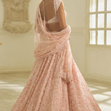 Powder Pink Floral Lehenga Set