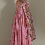Punit Balana Ghoomer Pink Anarkali Set RTS