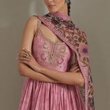 Punit Balana Ghoomer Pink Anarkali Set RTS