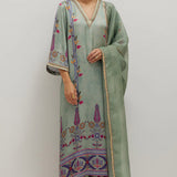 Sage Green Kaftan Kurta Set