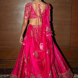 Raspberry Lehenga Set