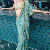 Sage Draped Saree