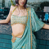 Sage Draped Saree