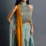 Sage Green Skirt Set