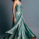 Sage Green Corset Skirt Set