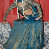 Teal Saree Set