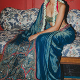 Teal Saree Set
