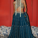 Teal Sharara Set