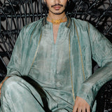 Sage Green Jacket Kurta Set