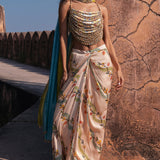 Noor Drape Skirt Set