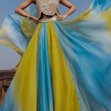 Artistic Scallop Top and Skirt