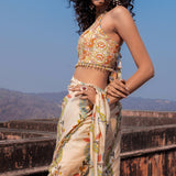 Classic Printed Saree Set