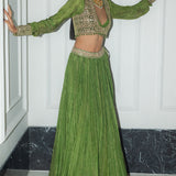Crushed Lehenga set