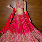 Punit Balana Raspberry Lehenga Set