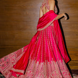 Punit Balana Raspberry Lehenga Set