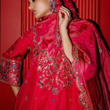 Punit Balana Raspberry Short Anarkali Set