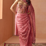 Corset and Draped Skirt Set