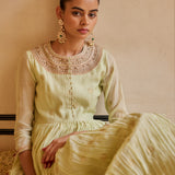 Mint Anarkali With Dupatta & Churidar