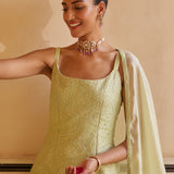 Mint Kurti With Gharara & Dupatta