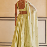 Mint Lehenga Paired With Blouse & Dupatta