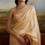 Buttercup Hand Embroidered Saree With Blouse