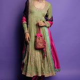 The Pakeezah Tissue Anarkali Set