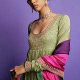 The Pakeezah Tissue Anarkali Set
