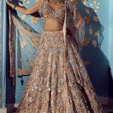 Florence Gold Lehenga Set