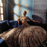 Florence Gold Lehenga Set